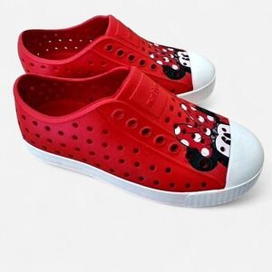 Native Jefferson Disney Minnie Mouse Red Slip On Water Shoes Kids C10